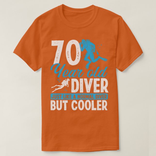 70 års Dyka Diver Snorkel 70 födelsedag T Shirt (Design framsida)