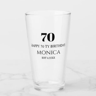 70-års födelsedag anpassat namn Glas Kopp