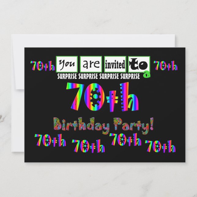 70-års Födelsedagsfest Mall för Överraskning (Framsida)