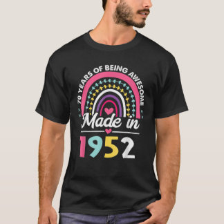70 års gamla gåvor 70:e födelsedagen 1952 Vome T Shirt