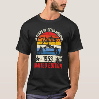 70 års gammal Vintage 1953 70:e födelsedagen T Shirt
