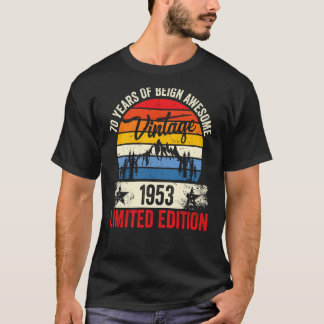 70 års gammal Vintage 1953 70:e födelsedagen T Shirt
