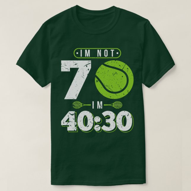 70 års gammalt tennis 70:e födelsedagsgåva t shirt (Design framsida)