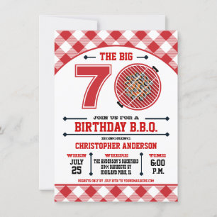 70-års Grillfest Inbjudan