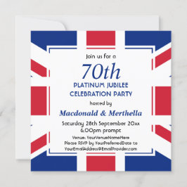 70-års Jubileum UNION JACK Inbjudningar