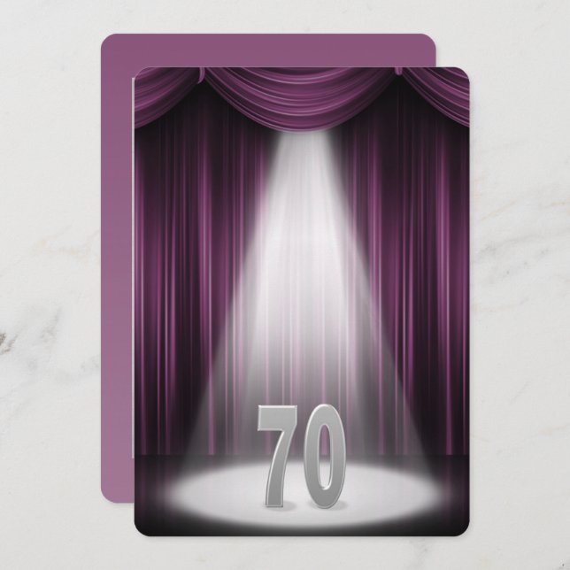 70-års silverbröllopsdag inbjudningar (Fram/baksida)