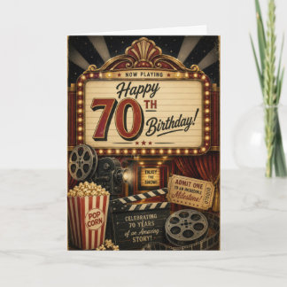 70-års vintage födelsedag kort
