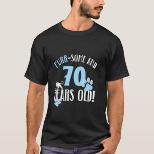 70-årsdag 70 år gammal kattmamma kattälskare födel t shirt