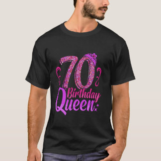 70-årsdag 70 FÖDELSEDAGSDROTNING Roliga Kvinnor 70 T Shirt