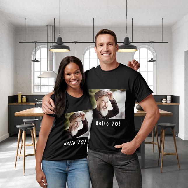 70-årsdag anpassningsbar hej 70 killar manar t shirt (Skapare uppladdad)