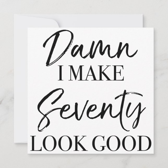 70-årsdag attityd kort (Framsida)