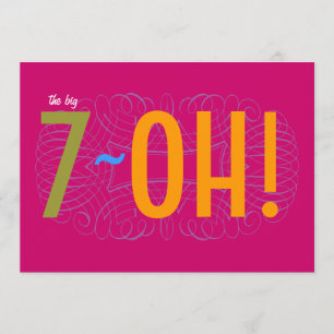 70-årsdag - de Big 7-OH! Inbjudningar
