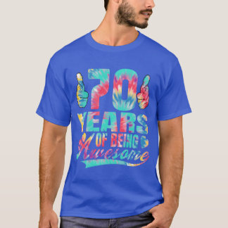 70-årsdag eller årsdag 70 år av att vara gåva t shirt