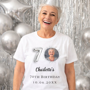 70-årsdag, foto av silver t shirt
