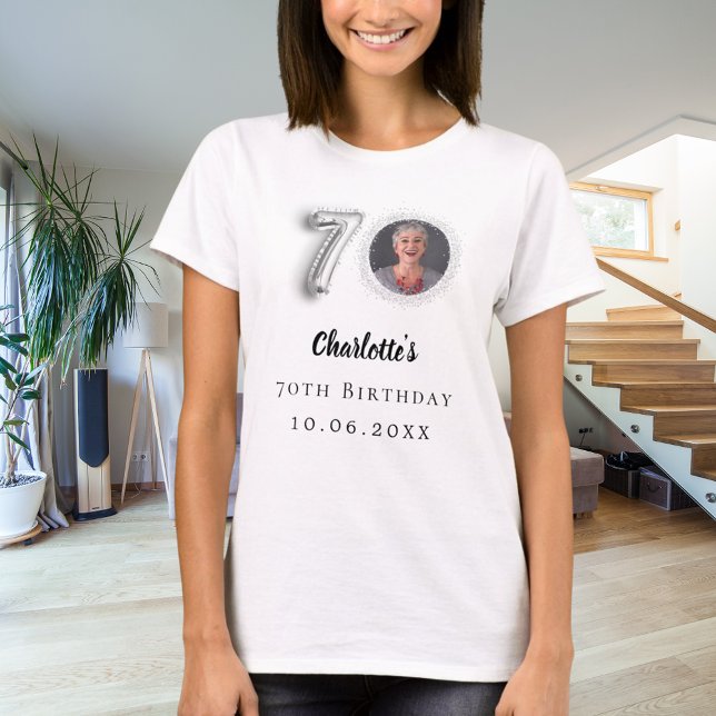 70-årsdag, foto av silver t shirt (Skapare uppladdad)