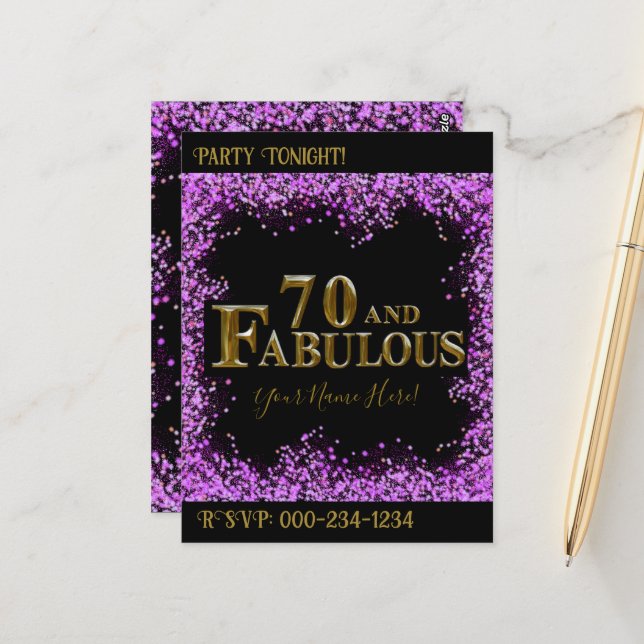 70-årsdag  vykort (Fram/Back In Situ)