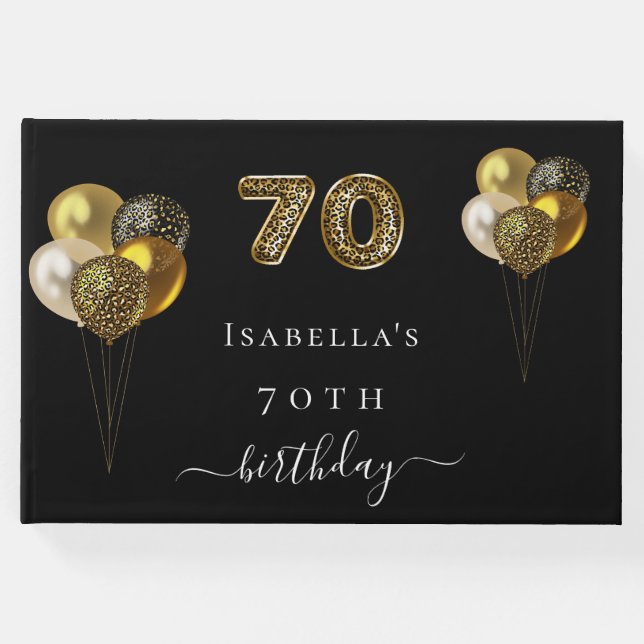 70-årsdagen för den svarta guld leoparddjurets föd gästböcker (Framsida)