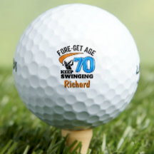 70-årsdagen för golf bollar 70-årsjubileum, rolig 
