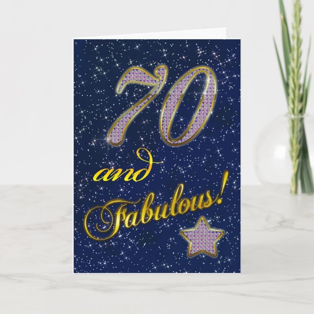 70-årsdagen för någon Fabulous Kort (Framsida)