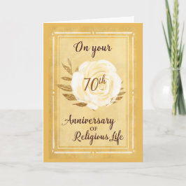 70-årsdagen för Religiösa Life, Nun Vit ros Kort