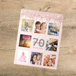 70-årsdagen glitter ger foto på rosan ro guld pussel