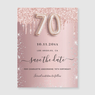70-årsdagen glitter spara datum magneter
