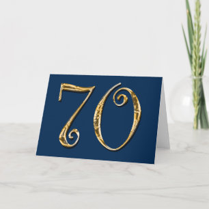 70-årsdagen MANAR blue guld Kort