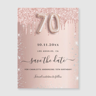 70-årsdagen ro glitter spara datum magneter