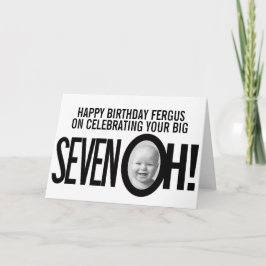 70-årsdagen SEVEN OH! fotomono svartvit Kort