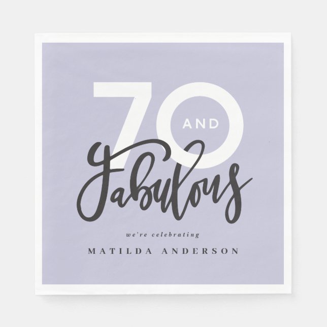 70-årsdagen skapar 70 bra modern pappersservett (Framsidan)