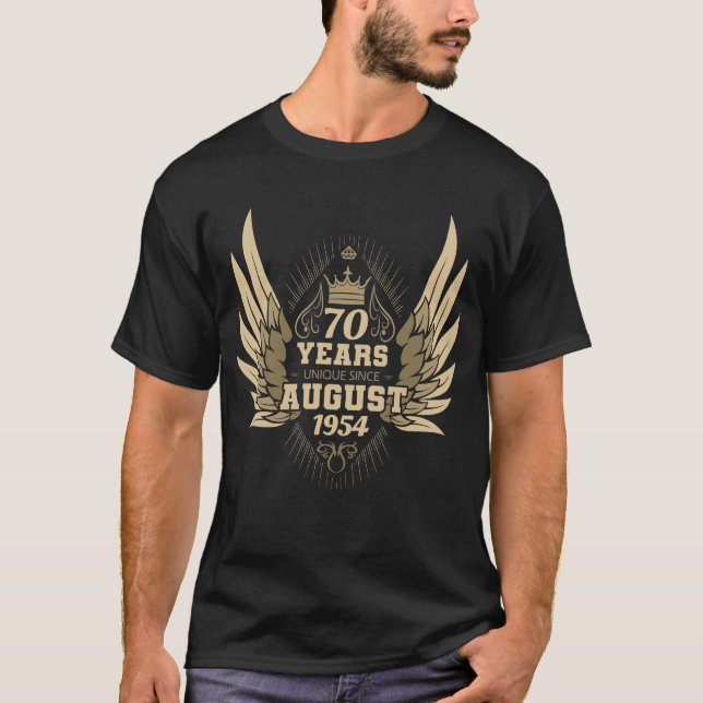70-årsdagen unik sedan augusti 1954 t shirt (Framsida)