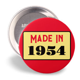 70-årsfest född 1954 70 pin knapp