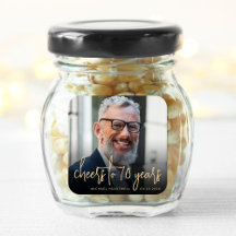 70-årsfest Foto Skål Gold Script