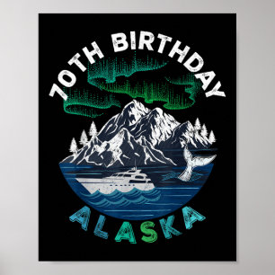 70-årsfirande Alaska Norrsken Familjekryssning Sq Poster