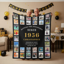 70-årsfirande Familjeminnen Foto Collage