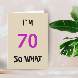 70-årsfirande för hennes humor kort