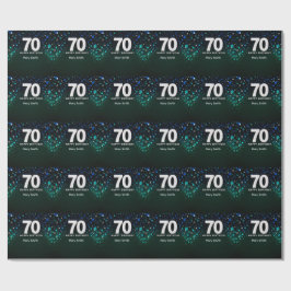 70-årsfirande grön ton presentpapper