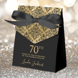 70-årsfirande Guld Damask Tack Presentaskar