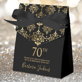 70-årsfirande Guld Elegant Tacksamhet Presentaskar