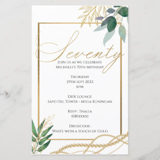 70-årsfirande - Inbjudan
