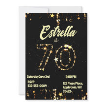 70-årsfirande Seniorer Digital Elegant Fest