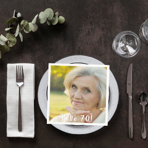 70-årsfoto hej 70 kvinnor pappersservett