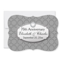 70-årsjubileum för äktenskap Årsdag Platinum Z03