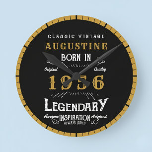 70-årsjubileum Legend Född 1956 Rund Klocka