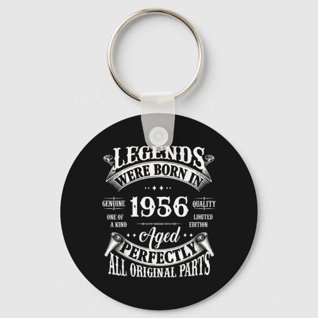 70-årspresent Vintage Legends Född 1956 70 Nyckelring (Framsida)