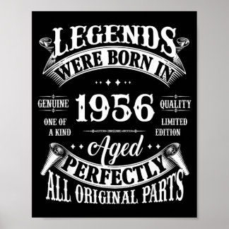 70-årspresent Vintage Legends Född 1956 70 Poster