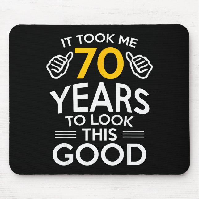 70-årspresenten Fick mig att känna mig 70 år gamma Musmatta (Framsidan)