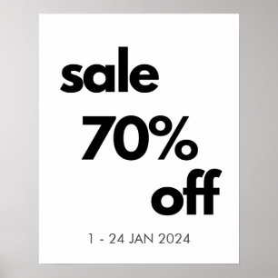 70 % av försäljningsskylten, Poster av Boutique Cl
