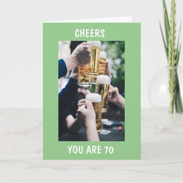 **70 BIRTHDAY** CELEBRATE OCH CHEERS TILL DIG-Kort Kort (Framsida)
