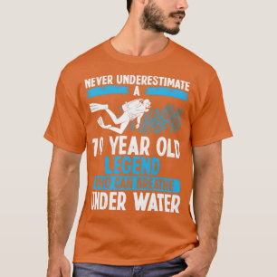 70 Dyka på födelsedagen Breathe 70 Years T Shirt